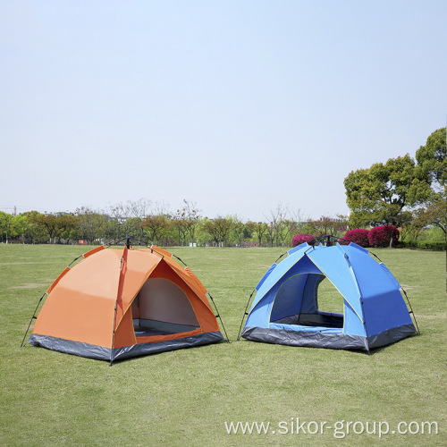 Outdoor camping tent 2-4 people automatic tent spring type quick opening rainproof sunscreen camping tent